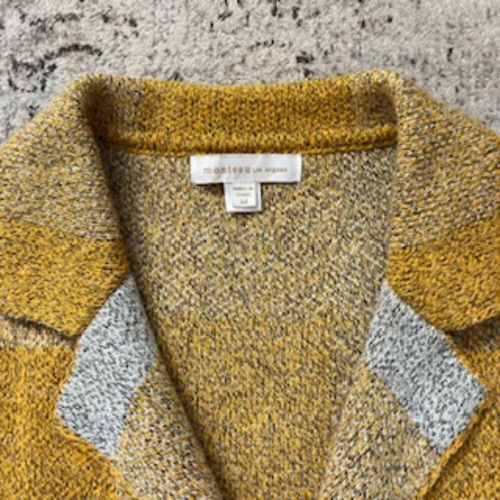 🧡3/15 Monteau Los Angeles Long Sweater Vest Cardigan Women's M - Picture 2 of 9